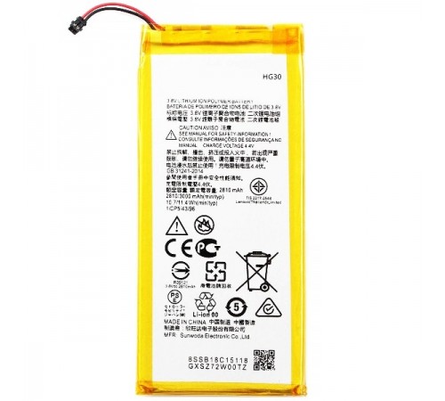Акумулятор HG30 для Motorola XT1794 Moto G5s, XT1925 Moto G6, Li-ion, 3,8 В, 3000 мАг, High Copy