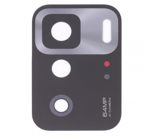 Скло камери для Xiaomi Poco X3 GT, Redmi Note 10 Pro 5G China, чорне, з рамкою