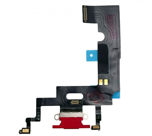 Шлейф для iPhone XR, конектора зарядки, червоний, з мікрофоном, Original (PRC), з розбирання