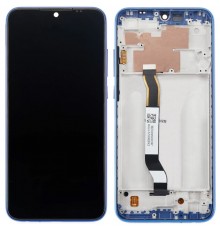 Дисплей для Xiaomi Redmi Note 8T, чорний, Лого Redmi, синій (Starscape Blue), з рамкою, High Copy M1908C3XG