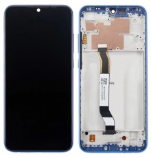 Дисплей для Xiaomi Redmi Note 8T, черный, Лого Redmi, синий (Starscape Blue), с рамкой, High Copy M1908C3XG