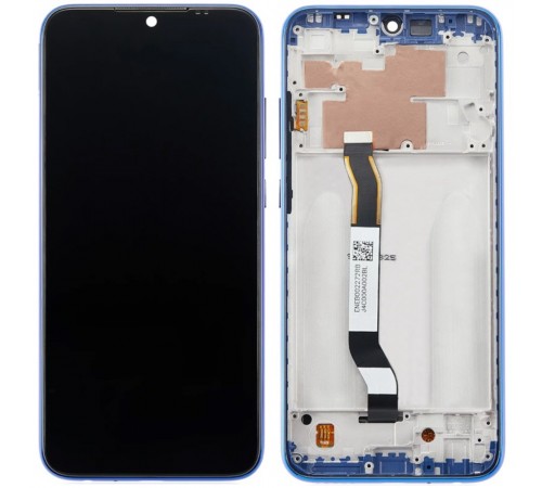 Дисплей для Xiaomi Redmi Note 8T, черный, Лого Redmi, синий (Starscape Blue), с рамкой, High Copy M1908C3XG