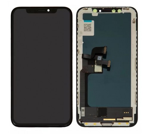 Дисплей для iPhone X, чорний, з рамкою, High Copy (OLED), GW