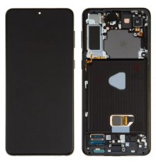 Дисплей для Samsung G996 Galaxy S21 Plus 5G, черный, с рамкой, Original, сервисная упаковка, phantom black, #GH82-24554A/GH82-24553A/GH82-27268A/GH82-27267A