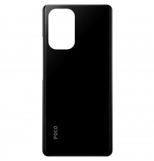 Задняя панель корпуса для Xiaomi Poco F3, черная, Copy, Лого Poco, arctic night black