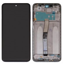 Дисплей для Xiaomi Redmi Note 9 Pro, Redmi Note 9S, білий (Glacier White), з рамкою, Copy, з широким обідком, In-Cell, M2003J6B2G, M2003J6A1G