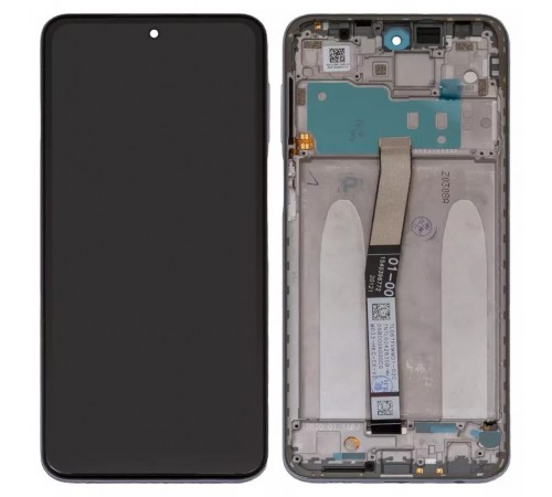 Дисплей для Xiaomi Redmi Note 9 Pro, Redmi Note 9S, білий (Glacier White), з рамкою, Copy, з широким обідком, In-Cell, M2003J6B2G, M2003J6A1G