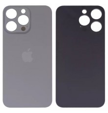 Задняя панель корпуса для iPhone 15 Pro Max, серая, не нужно снимать стекло камеры, High Copy natural Titanium, big hole