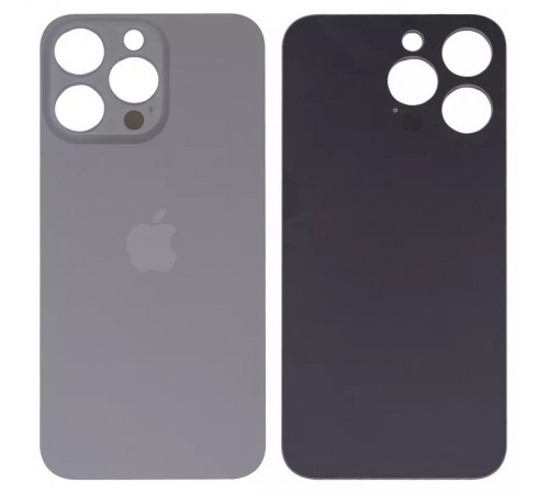 Задняя панель корпуса для iPhone 15 Pro Max, серая, не нужно снимать стекло камеры, High Copy natural Titanium, big hole