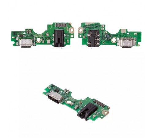 Шлейф для Tecno Pova 4 (LG7), Pova Neo 2, коннектора наушников, коннектора зарядки, с микрофоном, с компонентами, Сopy, плата зарядки