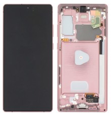 Дисплей для Samsung N980F Galaxy Note 20, N981 Galaxy Note 20 5G, бронзовий (Mystic Bronze), з рамкою, Original, сервісна упаковка, #GH82-23495B/GH82-23733B