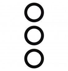 Скло камери для Samsung G991 Galaxy S21 5G, чорне, без рамки, комплект 3 шт.