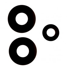 Скло камери для Xiaomi Poco X5, чорне, без рамки, комплект 3 шт.