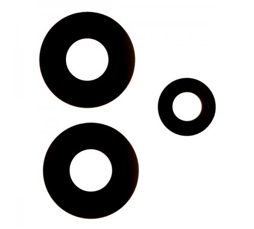 Скло камери для Xiaomi Poco X5, чорне, без рамки, комплект 3 шт.