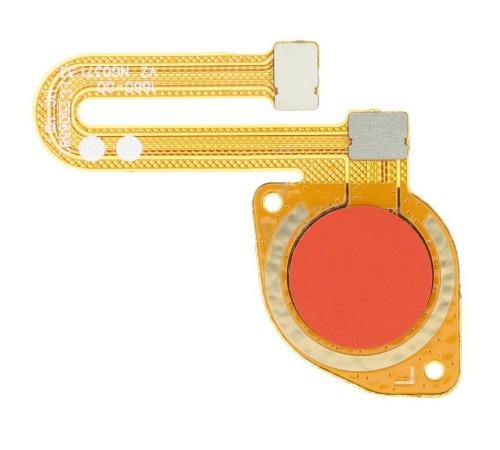 Шлейф для Motorola Moto E7i Power XT2097, сканера отпечатка пальца (Touch ID), красный (Coral Red)