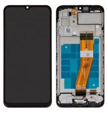 Дисплей для Samsung A035F Galaxy A03, чорний, з рамкою, Original (PRC)