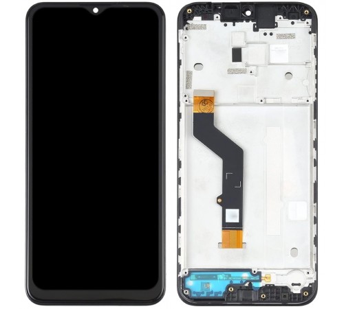 Дисплей для Motorola Moto E7 Plus XT2081-1, черный, с рамкой, Original (PRC)