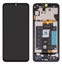 Дисплей для Samsung A057 Galaxy A05s, черный, с рамкой, Оригинал (переклеено стекло)