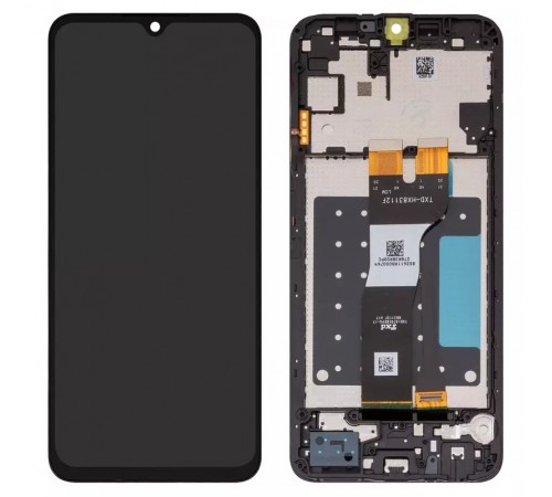Дисплей для Samsung A057 Galaxy A05s, черный, с рамкой, Оригинал (переклеено стекло)