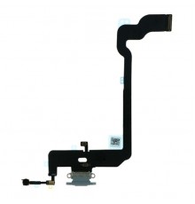 Шлейф для iPhone XS, коннектора наушников, коннектора зарядки, белый, с микрофоном, Original (PRC)