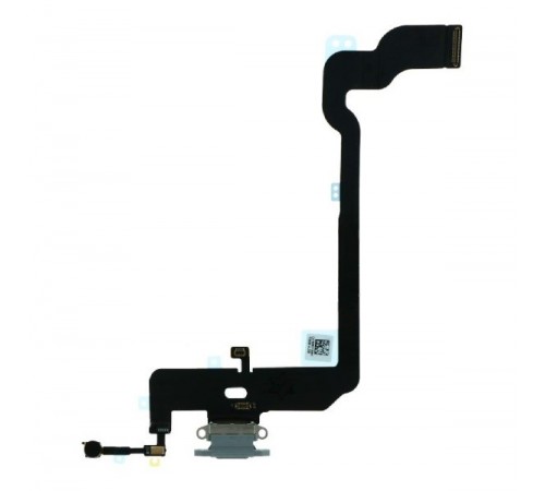 Шлейф для iPhone XS, коннектора наушников, коннектора зарядки, белый, с микрофоном, Original (PRC)