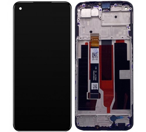Дисплей для Realme Narzo 30 5G, черный, с рамкой, High Copy