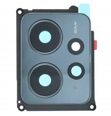 Скло камери для Xiaomi Redmi Note 12 4G, чорне, з рамкою