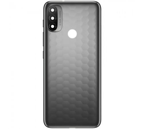 Задня панель корпуса для Motorola Moto E20 XT2155, сіра + скло камери