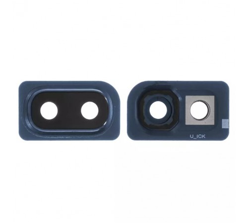 Скло камери для Samsung A105F/DS Galaxy A10, синє, з рамкою