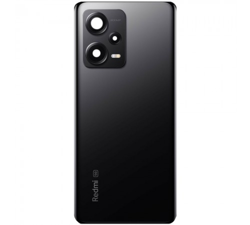 Задняя панель корпуса для Xiaomi Redmi Note 12 Pro Plus, черная (Obsidian Black) + стекло камеры