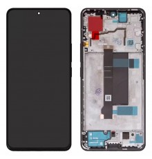Дисплей для Xiaomi Poco X6, Redmi Note 13 Pro 5G, чорний (Midnight Black), з рамкою, Original (PRC)