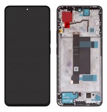 Дисплей для Xiaomi Poco X6, Redmi Note 13 Pro 5G, черный (Midnight Black), с рамкой, Original (PRC)