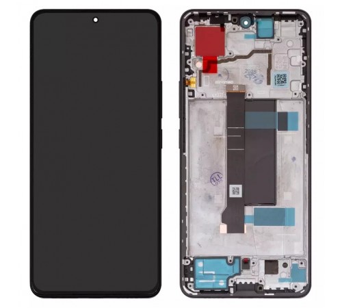 Дисплей для Xiaomi Poco X6, Redmi Note 13 Pro 5G, черный (Midnight Black), с рамкой, Original (PRC)