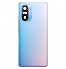 Задняя панель корпуса для Xiaomi Mi 11i, Redmi K40 Pro, синяя + стекло камеры, Лого Redmi