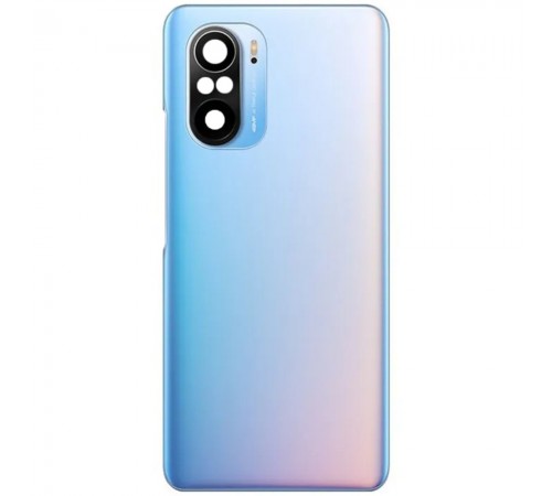 Задняя панель корпуса для Xiaomi Mi 11i, Redmi K40 Pro, синяя + стекло камеры, Лого Redmi