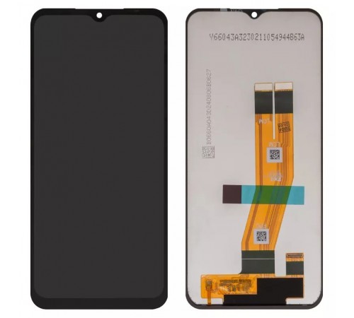 Дисплей для Samsung A145 Galaxy A14, черный, без рамки, Сopy, с желтым шлейфом, best copy