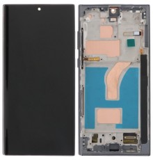Дисплей для Samsung S908B Galaxy S22 Ultra 5G, черный (Phantom Black), с рамкой, Copy (TFT)