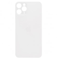 Задняя панель корпуса для iPhone 11 Pro, серебристая, белая, не нужно снимать стекло камеры, Original (PRC), big hole, matte silver