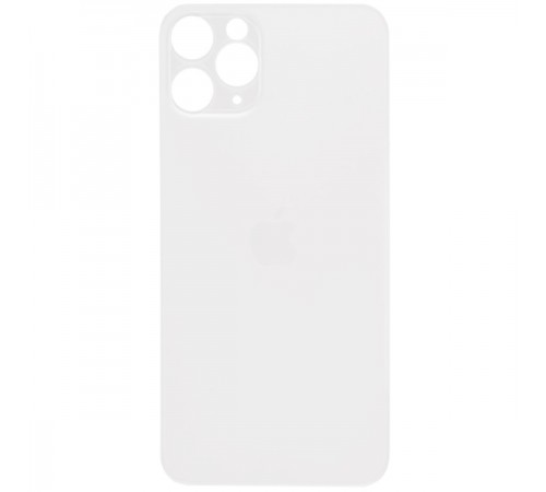 Задняя панель корпуса для iPhone 11 Pro, серебристая, белая, не нужно снимать стекло камеры, Original (PRC), big hole, matte silver Задняя панель корпуса для iPhone 11 Pro, серебристая, белая, не нужно снимать стекло камеры, Original (PRC), big hole, matte silver