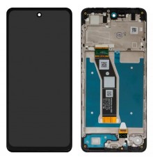 Дисплей для Motorola Moto E14, Moto G04, Moto G04s, чорний, з рамкою, Original (PRC)