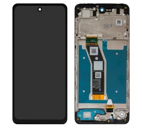 Дисплей для Motorola Moto E14, Moto G04, Moto G04s, чорний, з рамкою, Original (PRC)