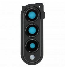 Скло камери для Samsung F926 Galaxy Z Fold 3 5G, чорне, з рамкою