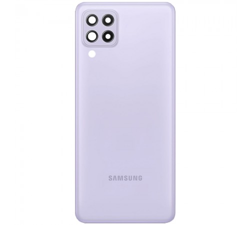 Задня панель корпуса для Samsung A225 Galaxy A22, фіолетова (Violet), Copy + скло камери