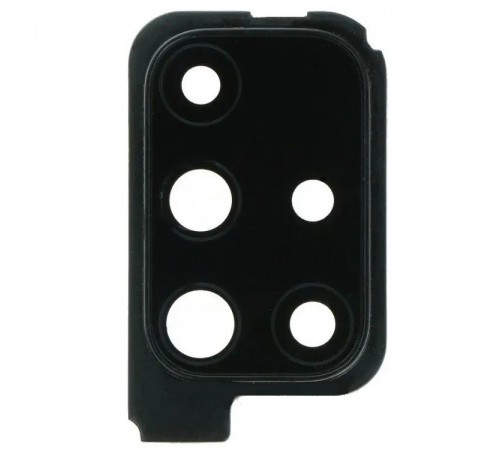 Скло камери для Samsung M317 Galaxy M31s, чорне, з рамкою