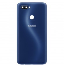 Задня панель корпуса для Oppo A12, синя (Deep Blue), Copy + скло камери