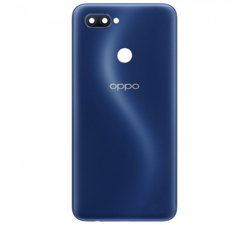 Задня панель корпуса для Oppo A12, синя (Deep Blue), Copy + скло камери