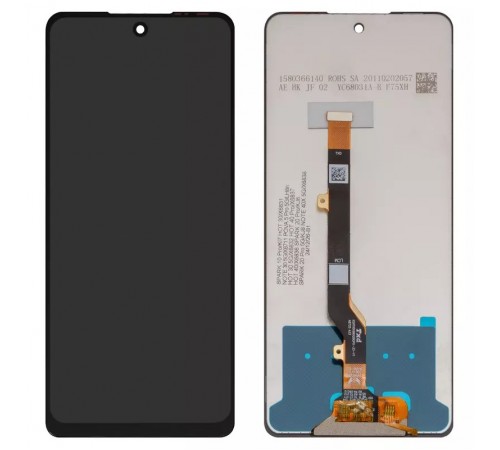 Дисплей для Tecno Spark 20 Pro (KJ6); Infinix Hot 40 (X6836), Hot 40 Pro (X6837), чорний, без рамки, Оригінал (переклеєне скло)