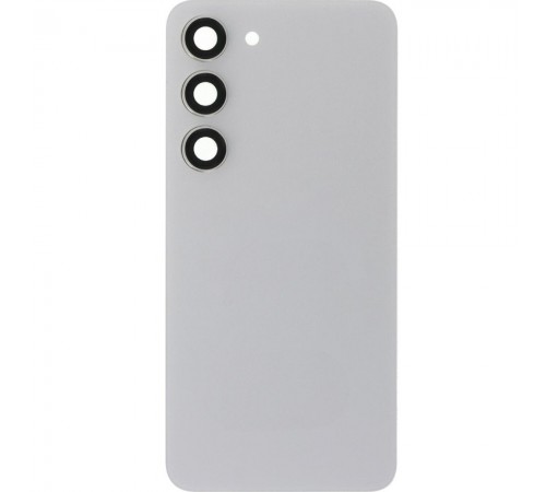 Задняя панель корпуса для Samsung S911 Galaxy S23, бежевая (Cream) + стекло камеры