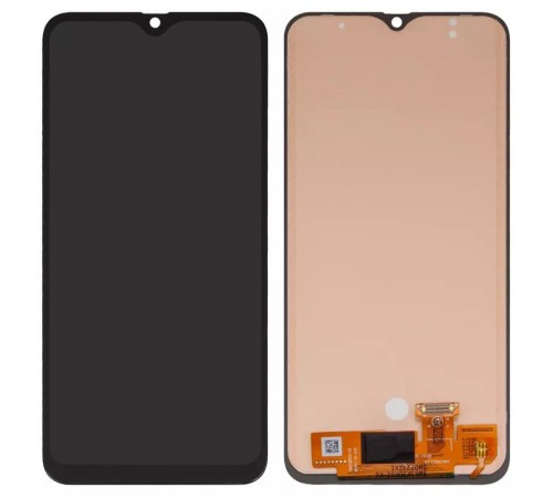Дисплей для Samsung A305 Galaxy A30, A505 Galaxy A50, A507 Galaxy A50s, чорний, з широким обідком, з регулюванням яскравості, без рамки, Copy (TFT)