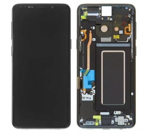 Дисплей для Samsung G960 Galaxy S9, черный, с рамкой, Original, сервисная упаковка, midnight black, #GH97-21696A/GH97-21697A/GH97-21724A